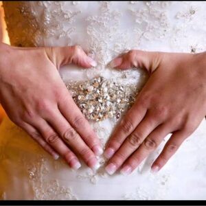 Wedding dress, size 0-2.